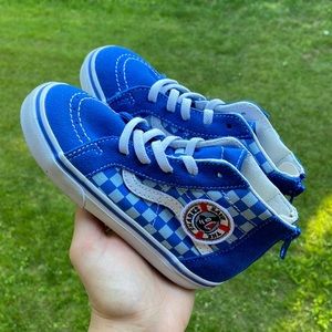Save the Sharks Blue Hi-Top Vans, US Toddler Size 10